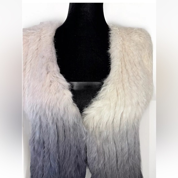 Wish Australia Faux Fur Vest S Super Soft Gray Black Mob Wife Festival Boho EUC - Picture 3 of 6